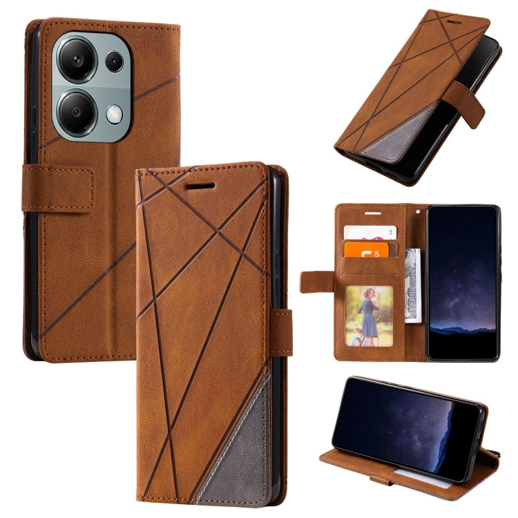 Skin Feel Splicing Leather Phone Case