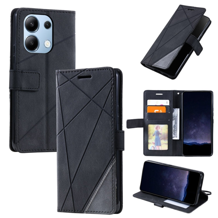 Skin Feel Splicing Leather Phone Case