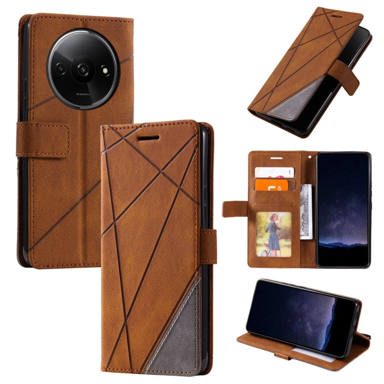 Skin Feel Splicing Leather Phone Case