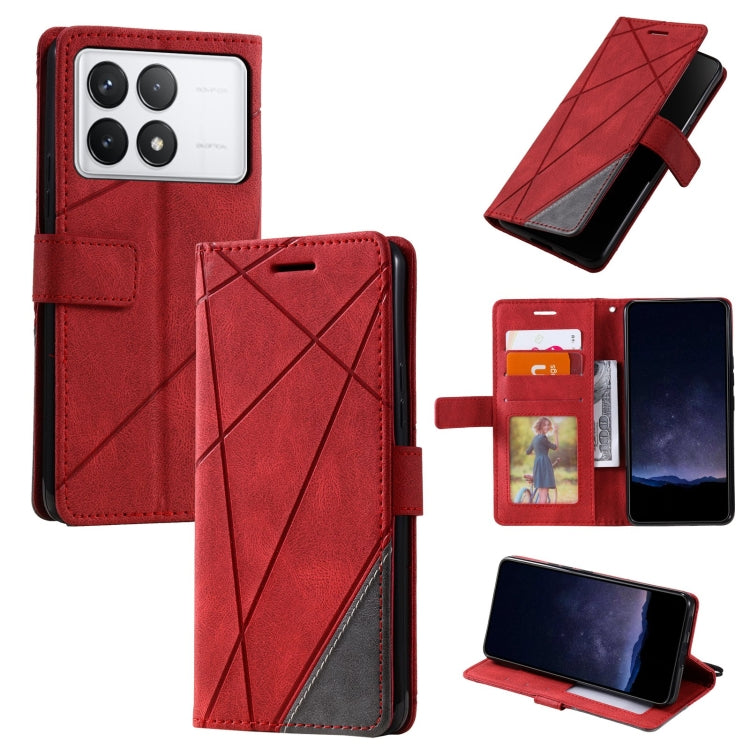Skin Feel Splicing Leather Phone Case