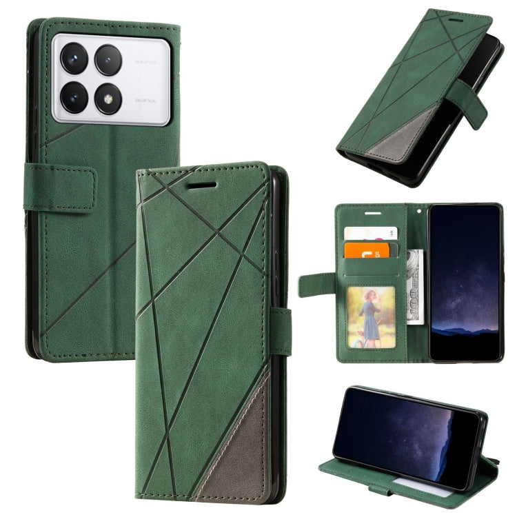 Skin Feel Splicing Leather Phone Case