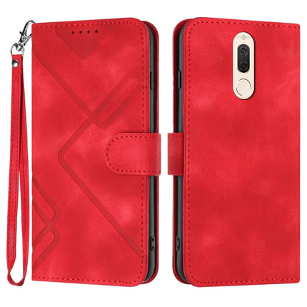 Line Pattern Skin Feel Leather Phone Case, For Huawei P20 lite, For Huawei P smart 2018/Enjoy 7S, For Huawei Mate 10 Lite/Maimang 6, For Huawei Mate 10 Pro