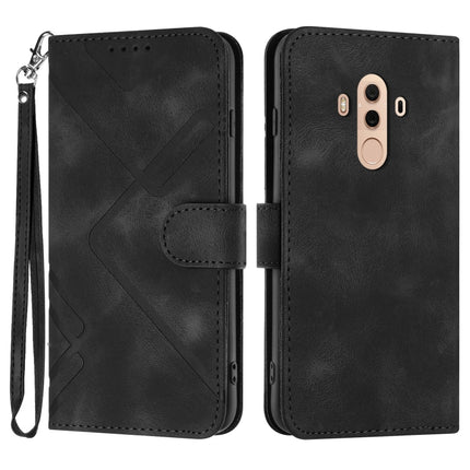 Line Pattern Skin Feel Leather Phone Case, For Huawei P20 lite, For Huawei P smart 2018/Enjoy 7S, For Huawei Mate 10 Lite/Maimang 6, For Huawei Mate 10 Pro