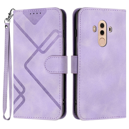 Line Pattern Skin Feel Leather Phone Case, For Huawei Mate 10 Pro, For Huawei P10 Lite