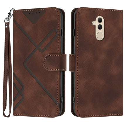 Line Pattern Skin Feel Leather Phone Case, For Huawei P smart 2019/nova lite 3, For Huawei Mate 20 Pro, For Huawei Mate 20 lite/Maimang 7, For Huawei P20 Pro