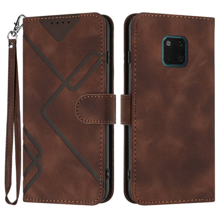 Line Pattern Skin Feel Leather Phone Case, For Huawei P30 Pro, For Huawei P smart 2019/nova lite 3, For Huawei Mate 20 Pro, For Huawei Mate 20 lite/Maimang 7