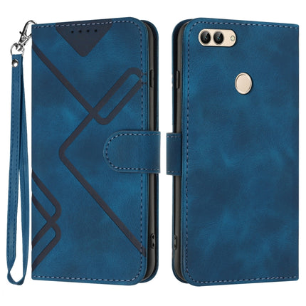 Line Pattern Skin Feel Leather Phone Case, For Huawei P20 Pro, For Huawei P20 lite, For Huawei P smart 2018/Enjoy 7S, For Huawei Mate 10 Lite/Maimang 6
