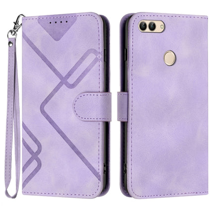 Line Pattern Skin Feel Leather Phone Case, For Huawei P20 lite, For Huawei P smart 2018/Enjoy 7S, For Huawei Mate 10 Lite/Maimang 6, For Huawei Mate 10 Pro