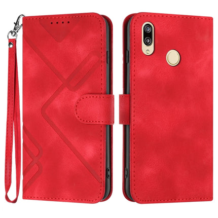 Line Pattern Skin Feel Leather Phone Case, For Huawei P20 lite, For Huawei P smart 2018/Enjoy 7S, For Huawei Mate 10 Lite/Maimang 6, For Huawei Mate 10 Pro
