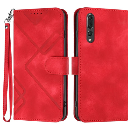 Line Pattern Skin Feel Leather Phone Case, For Huawei P smart 2019/nova lite 3, For Huawei Mate 20 Pro, For Huawei Mate 20 lite/Maimang 7, For Huawei P20 Pro