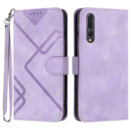 Line Pattern Skin Feel Leather Phone Case, For Huawei P smart 2019/nova lite 3, For Huawei Mate 20 Pro, For Huawei Mate 20 lite/Maimang 7, For Huawei P20 Pro