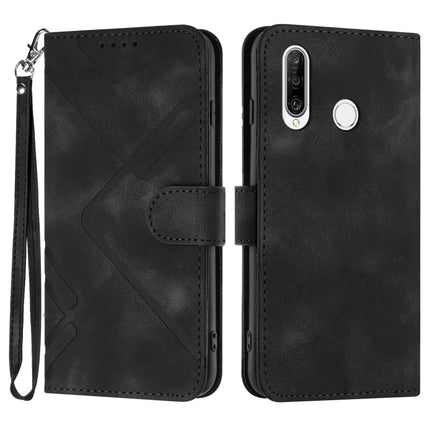 Line Pattern Skin Feel Leather Phone Case, For Huawei Y5 2019, For Huawei Y6 2019, For Huawei P30 lite/nova 4e, For Huawei P30 Pro