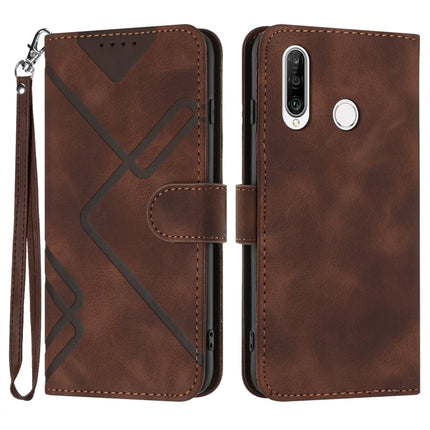 Line Pattern Skin Feel Leather Phone Case, For Huawei Y5 2019, For Huawei Y6 2019, For Huawei P30 lite/nova 4e, For Huawei P30 Pro