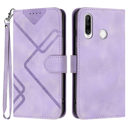 Line Pattern Skin Feel Leather Phone Case, For Huawei Y5 2019, For Huawei Y6 2019, For Huawei P30 lite/nova 4e, For Huawei P30 Pro