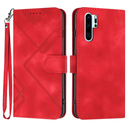 Line Pattern Skin Feel Leather Phone Case, For Huawei Y5 2019, For Huawei Y6 2019, For Huawei P30 lite/nova 4e, For Huawei P30 Pro