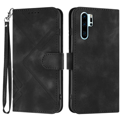Line Pattern Skin Feel Leather Phone Case, For Huawei P30 Pro, For Huawei P smart 2019/nova lite 3, For Huawei Mate 20 Pro, For Huawei Mate 20 lite/Maimang 7