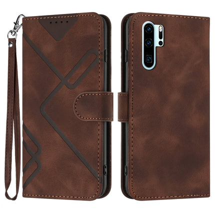 Line Pattern Skin Feel Leather Phone Case, For Huawei Y5 2019, For Huawei Y6 2019, For Huawei P30 lite/nova 4e, For Huawei P30 Pro