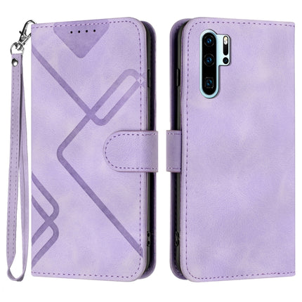 Line Pattern Skin Feel Leather Phone Case, For Huawei Y5 2019, For Huawei Y6 2019, For Huawei P30 lite/nova 4e, For Huawei P30 Pro