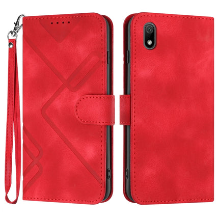 Line Pattern Skin Feel Leather Phone Case, For Huawei nova 8 SE, For Huawei Y5 2019, For Huawei Y6 2019, For Huawei P30 lite/nova 4e