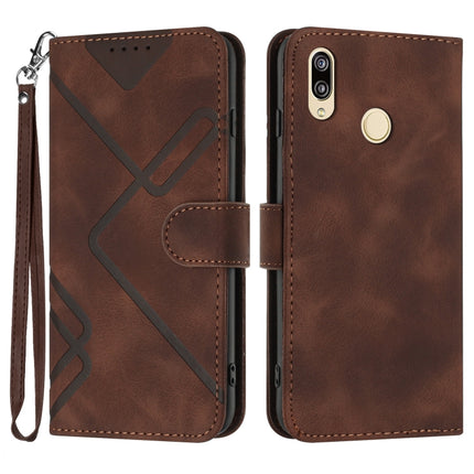 Line Pattern Skin Feel Leather Phone Case, For Huawei nova 8 SE, For Huawei Y5 2019, For Huawei Y6 2019, For Huawei P30 lite/nova 4e