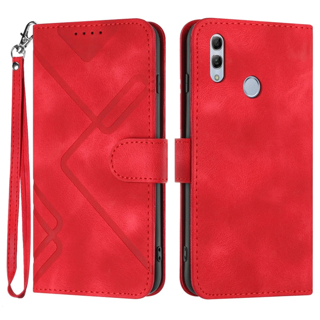 Line Pattern Skin Feel Leather Phone Case, For Huawei P smart 2019/nova lite 3, For Huawei Mate 20 Pro, For Huawei Mate 20 lite/Maimang 7, For Huawei P20 Pro