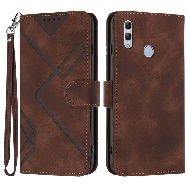 Line Pattern Skin Feel Leather Phone Case, For Huawei P30 Pro, For Huawei P smart 2019/nova lite 3, For Huawei Mate 20 Pro, For Huawei Mate 20 lite/Maimang 7