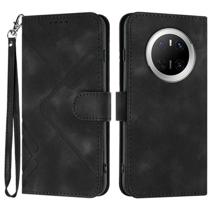 Line Pattern Skin Feel Leather Phone Case, For Huawei Pura 80 5G, For Huawei Mate 70 Pro / Mate 70 Pro+, For Huawei Mate 70, For Huawei nova 12i