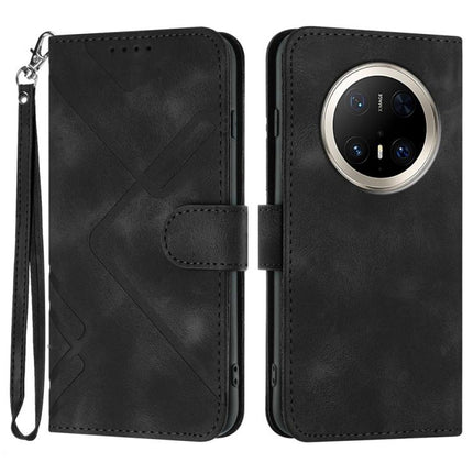 Line Pattern Skin Feel Leather Phone Case, For Huawei Pura 80 5G, For Huawei Mate 70 Pro / Mate 70 Pro+, For Huawei Mate 70, For Huawei nova 12i