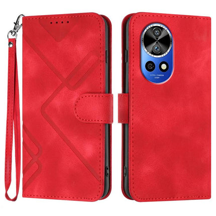 Line Pattern Skin Feel Leather Phone Case, For Huawei nova 12s, For Huawei nova Y72, For Huawei nova 12 Pro / nova 12 Ultra, For Huawei Enjoy 70