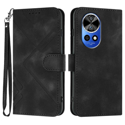 Line Pattern Skin Feel Leather Phone Case, For Huawei nova 12s, For Huawei nova Y72, For Huawei nova 12 Pro / nova 12 Ultra, For Huawei Enjoy 70