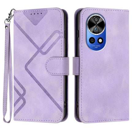 Line Pattern Skin Feel Leather Phone Case, For Huawei nova 12s, For Huawei nova Y72, For Huawei nova 12 Pro / nova 12 Ultra, For Huawei Enjoy 70