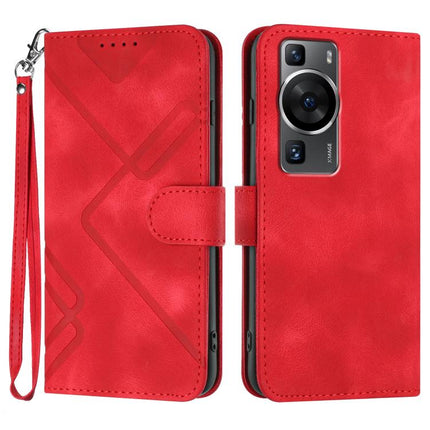 Line Pattern Skin Feel Leather Phone Case, For Huawei P60 / P60 Pro, For Huawei Enjoy 50 Pro / nova Y90, For Huawei Enjoy 50 / nova Y70, For Huawei Enjoy 20e