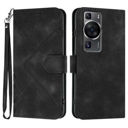Line Pattern Skin Feel Leather Phone Case, For Huawei Enjoy 70, For Huawei P60 / P60 Pro, For Huawei Enjoy 50 Pro / nova Y90, For Huawei Enjoy 50 / nova Y70