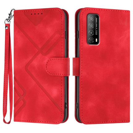 Line Pattern Skin Feel Leather Phone Case, For Huawei P50 Pro, For Huawei P50, For Huawei Enjoy 20 SE 4G, For Huawei nova 8 SE