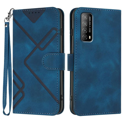 Line Pattern Skin Feel Leather Phone Case, For Huawei P50 Pro, For Huawei P50, For Huawei Enjoy 20 SE 4G, For Huawei nova 8 SE