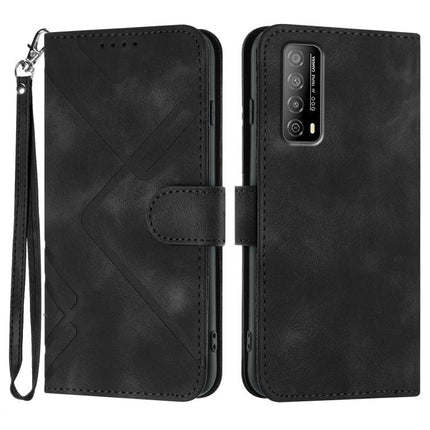 Line Pattern Skin Feel Leather Phone Case, For Huawei P50 Pro, For Huawei P50, For Huawei Enjoy 20 SE 4G, For Huawei nova 8 SE