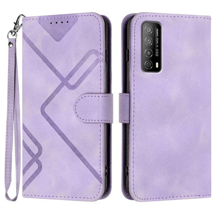 Line Pattern Skin Feel Leather Phone Case, For Huawei P50 Pro, For Huawei P50, For Huawei Enjoy 20 SE 4G, For Huawei nova 8 SE