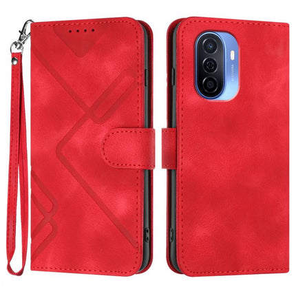 Line Pattern Skin Feel Leather Phone Case, For Huawei P60 / P60 Pro, For Huawei Enjoy 50 Pro / nova Y90, For Huawei Enjoy 50 / nova Y70, For Huawei Enjoy 20e