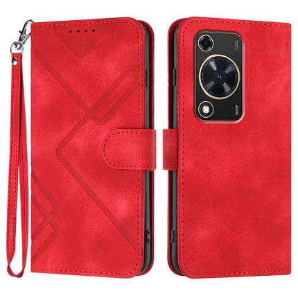 Line Pattern Skin Feel Leather Phone Case, For Huawei nova 12s, For Huawei nova Y72, For Huawei nova 12 Pro / nova 12 Ultra, For Huawei Enjoy 70