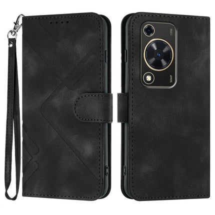 Line Pattern Skin Feel Leather Phone Case, For Huawei nova 12s, For Huawei nova Y72, For Huawei nova 12 Pro / nova 12 Ultra, For Huawei Enjoy 70