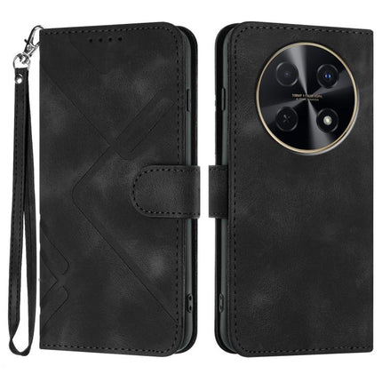 Line Pattern Skin Feel Leather Phone Case, For Huawei nova 12i, For Huawei nova 12s, For Huawei nova Y72, For Huawei nova 12 Pro / nova 12 Ultra