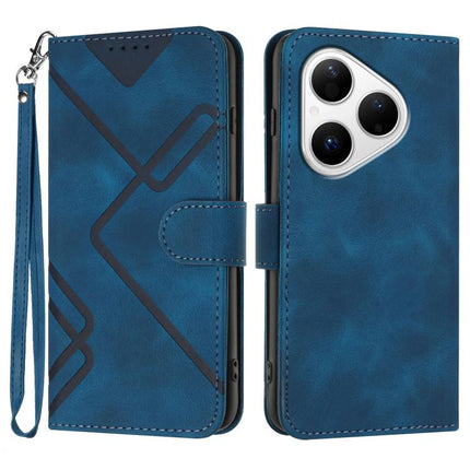 Line Pattern Skin Feel Leather Phone Case, For Huawei Pura 80 5G, For Huawei Mate 70 Pro / Mate 70 Pro+, For Huawei Mate 70, For Huawei nova 12i