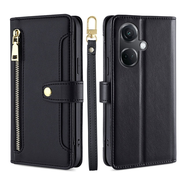 Sheep Texture Cross-body Zipper Wallet Leather Phone Case, For OnePlus Nord CE3 5G, For OnePlus Nord CE 3 Lite 5G