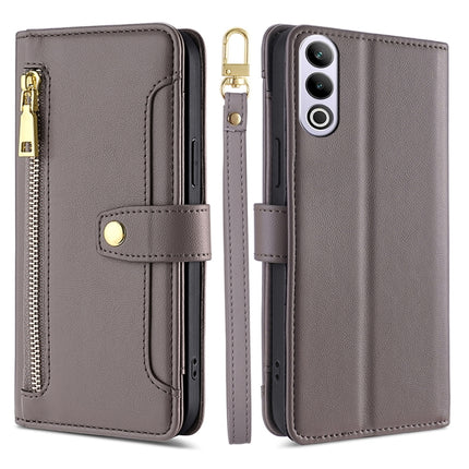 Sheep Texture Cross-body Zipper Wallet Leather Phone Case, For OnePlus Nord CE 4 Lite 5G, For OnePlus Ace 3V 5G, For OnePlus Nord CE4, For OnePlus Ace 2 Pro