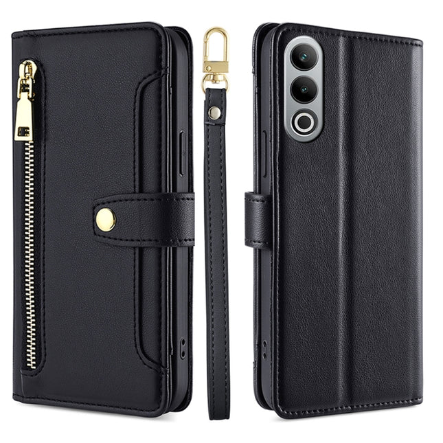 Sheep Texture Cross-body Zipper Wallet Leather Phone Case, For OnePlus Nord CE 4 Lite 5G, For OnePlus Ace 3V 5G, For OnePlus Nord CE4, For OnePlus Ace 2 Pro