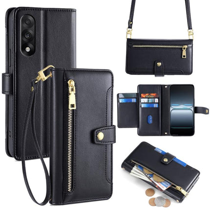 Sheep Texture Cross-body Zipper Wallet Leather Phone Case, For OnePlus Ace 5 Ultra / Nord 5, For OnePlus Ace 5 Racing / Nord CE5, For OnePlus Ace 5 / 5 Pro, For OnePlus Ace 3 Pro 5G