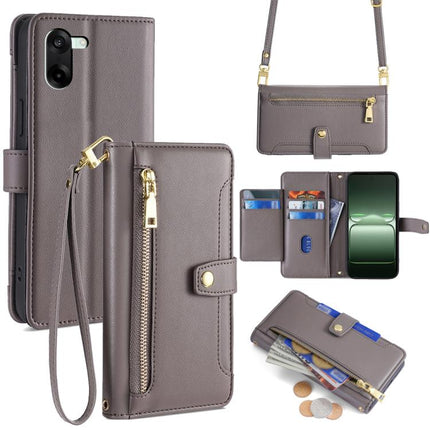 Sheep Texture Cross-body Zipper Wallet Leather Phone Case, For OnePlus Ace 5 Ultra / Nord 5, For OnePlus Ace 5 Racing / Nord CE5, For OnePlus Ace 5 / 5 Pro, For OnePlus Ace 3 Pro 5G