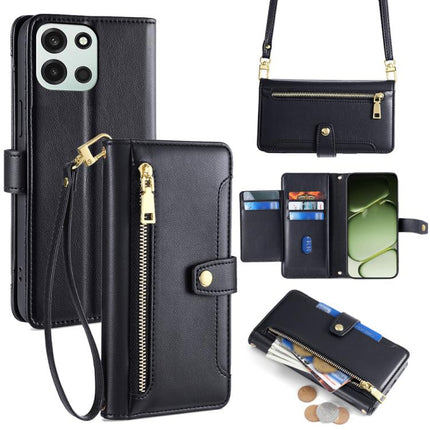Sheep Texture Cross-body Zipper Wallet Leather Phone Case, For OnePlus 15T 5G, For OnePlus Turbo 6 / 6V, For OnePlus Ace 6, For OnePlus 15 5G