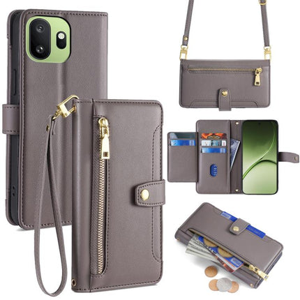 Sheep Texture Cross-body Zipper Wallet Leather Phone Case, For OnePlus 15T 5G, For OnePlus Turbo 6 / 6V, For OnePlus Ace 6, For OnePlus 15 5G