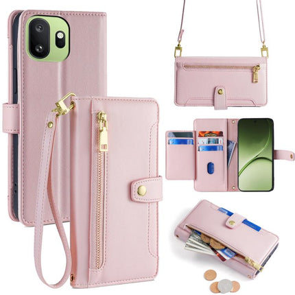 Sheep Texture Cross-body Zipper Wallet Leather Phone Case, For OnePlus 15T 5G, For OnePlus Turbo 6 / 6V, For OnePlus Ace 6, For OnePlus 15 5G